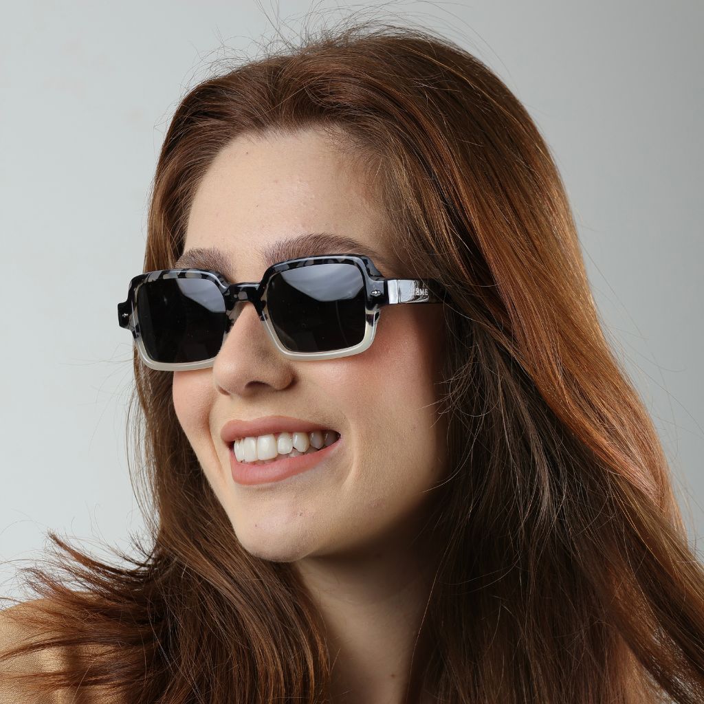 ÓCULOS DE SOL LONDRES - PRETO E BRANCO MESCLADO POLARIZADO - 1720