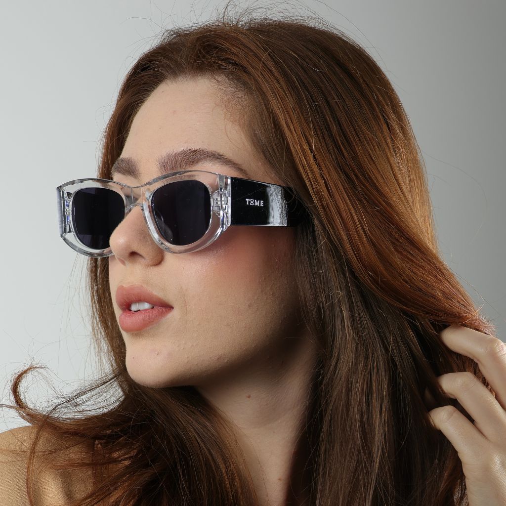 ÓCULOS DE SOL MIAMI - PRETO E TRANSPARENTE - 1215