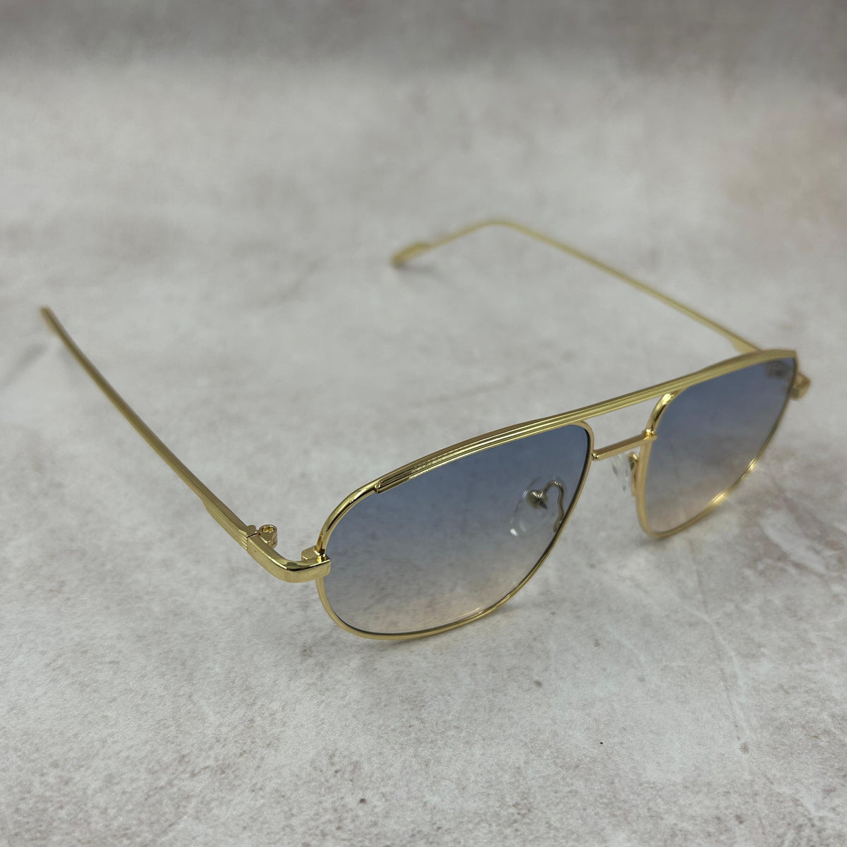 ÓCULOS DE SOL POLÔNIA - DOURADO DEGRADÊ AZULADO - 1633