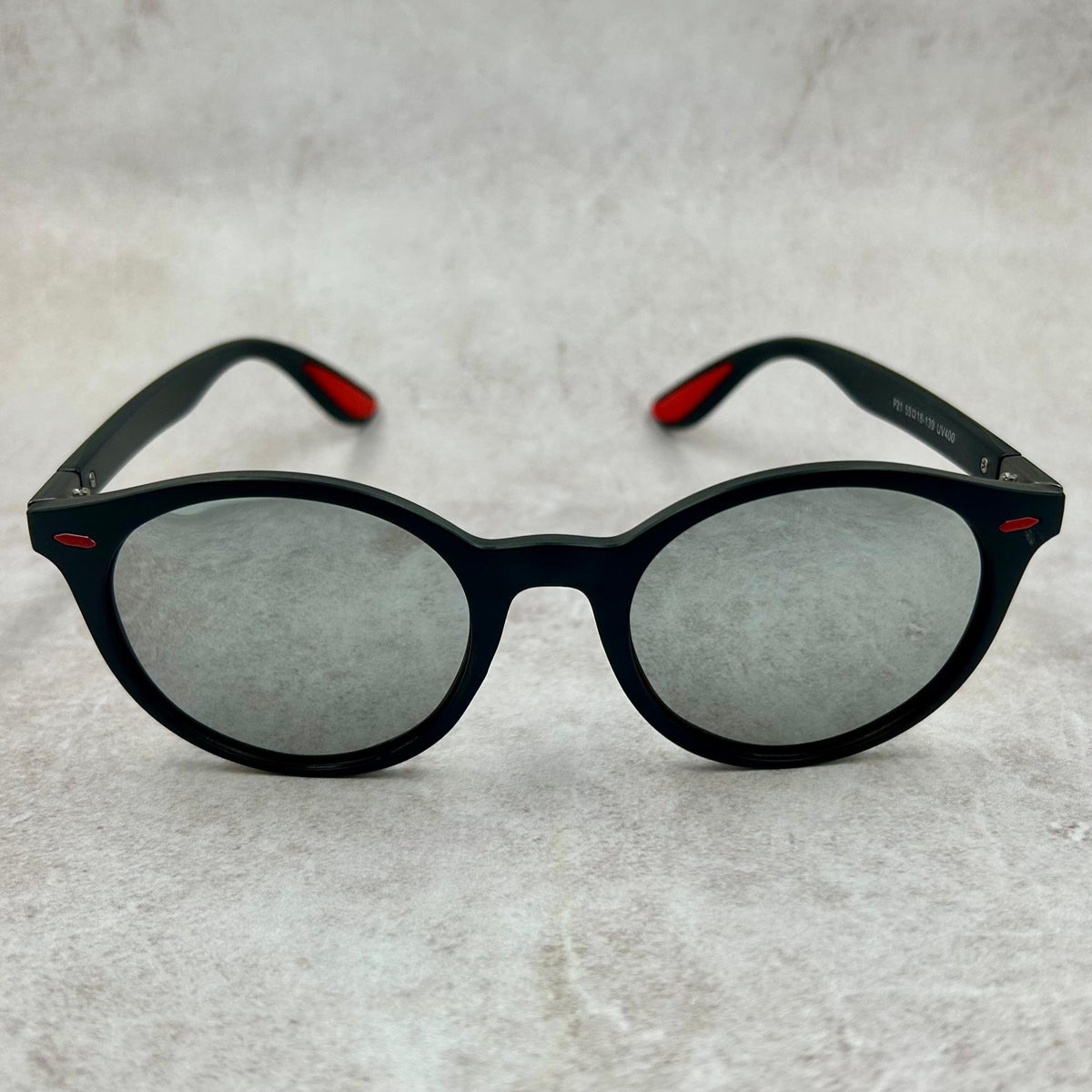 ÓCULOS DE SOL SIDNEY - PRATA E PRETO ESPELHADO - 1141