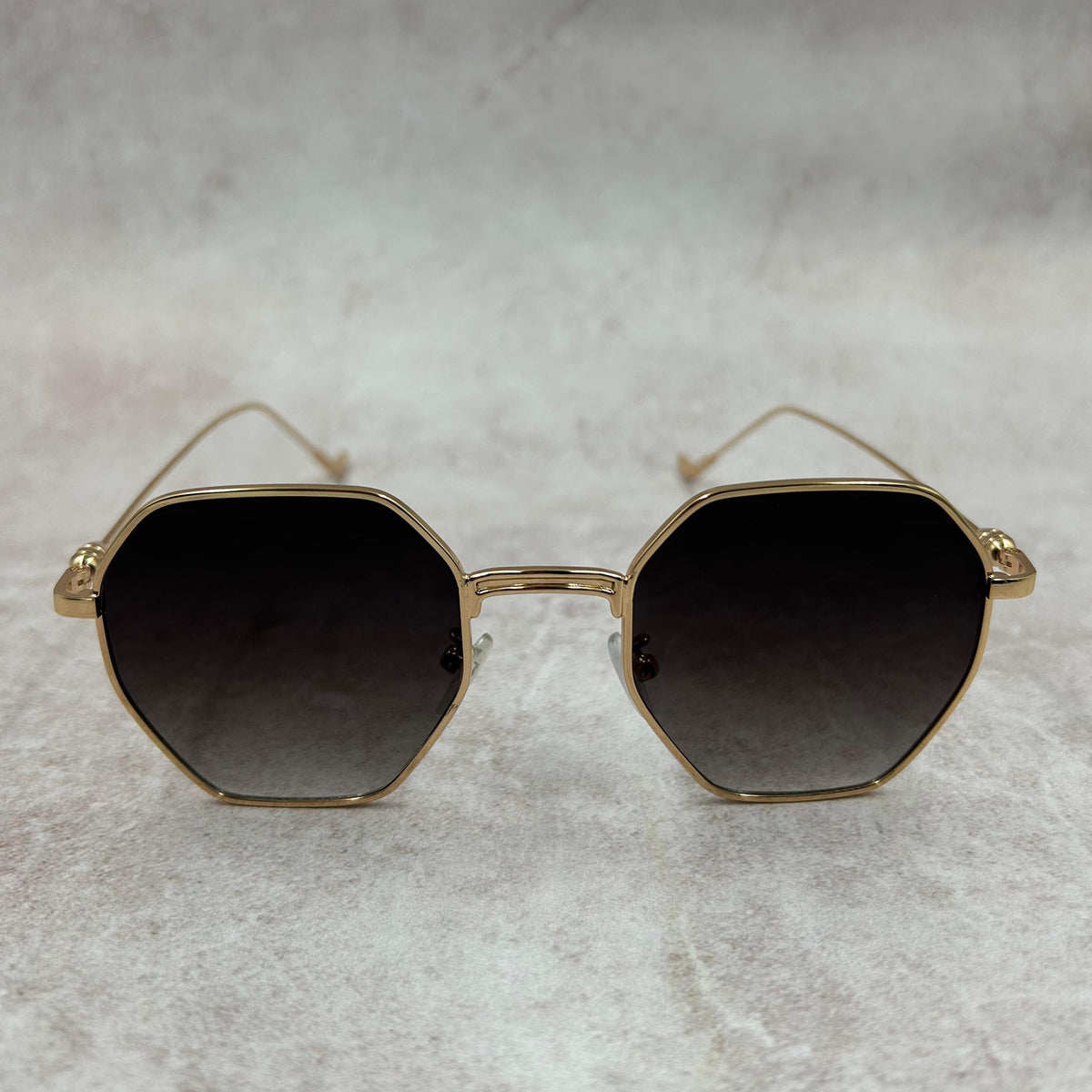 ÓCULOS DE SOL VIENA - HEXAGONAL DOURADO - 2045