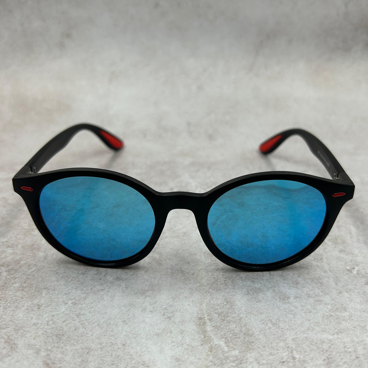 ÓCULOS DE SOL SIDNEY - PRETO E AZUL ESPELHADO - 1141