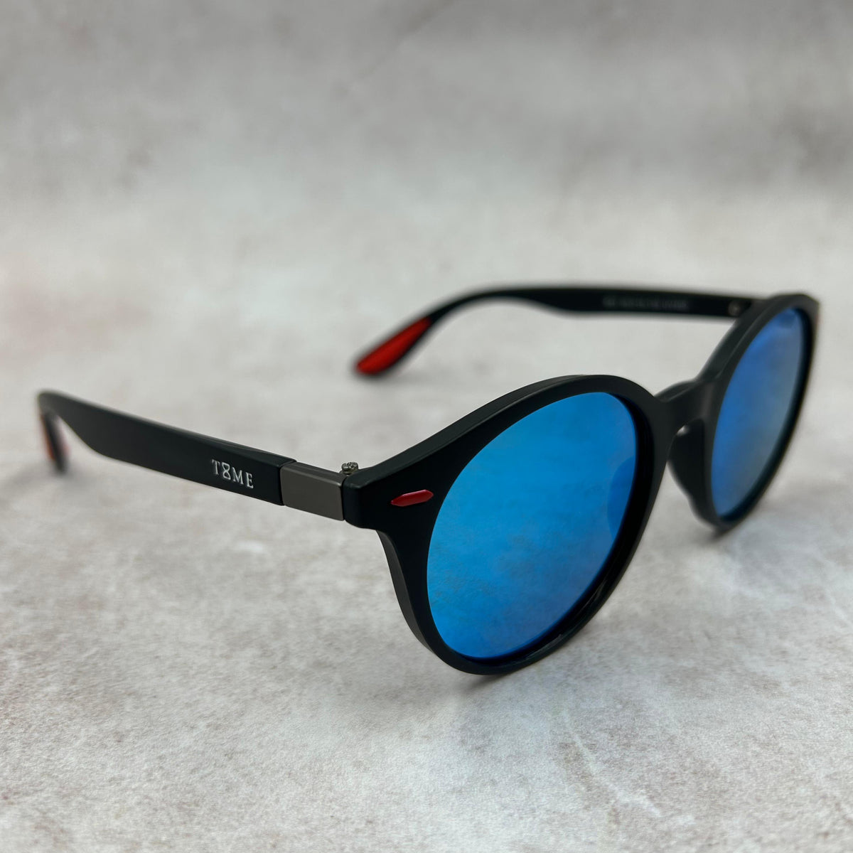 ÓCULOS DE SOL SIDNEY - PRETO E AZUL ESPELHADO - 1141